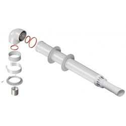 Дымоход универсальный коаксиальный 1м (60/100) Антилёд (кроме Immergas, Navien DeLuxe 75/100 стар)