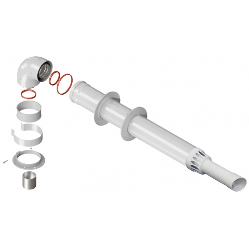 Дымоход универсальный коаксиальный 1м (60/100) Антилёд (кроме Immergas, Navien DeLuxe 75/100 стар) купить в интернет магазине Санрай73