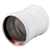 Муфта дымохода соединительная Dr Thermo d80мм внутренний-внутренний, 0,1м