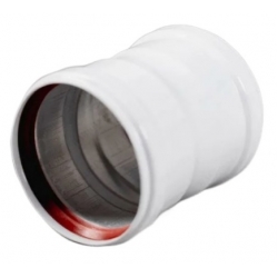 Муфта дымохода соединительная Dr Thermo d100мм внутренний-внутренний, 0,15м