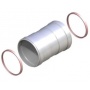 Муфта дымохода соединительная Dr Thermo d100мм внутренний-внутренний, 0,15м