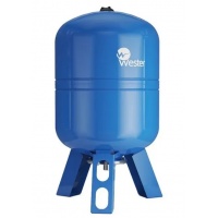 Гидроаккумулятор 50л Wester WAV50 вертикальный присоединение 1", синий, 10 bar, 100°С