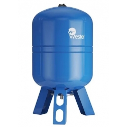 Гидроаккумулятор 50л Wester WAV50 вертикальный присоединение 1", синий, 10 bar, 100°С