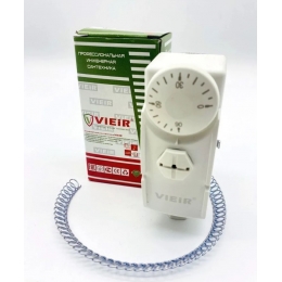 Термостат Vieir 0-90С, 220В,16А, накладной с пружиной