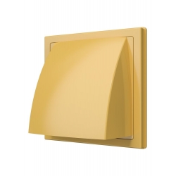 Стенной выход 150мм х 150мм с обр.клапаном с фланцем Ø125 бежевый