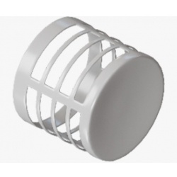 Наконечник дымохода Ø80 алюминий белый Rommer