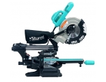 Торцовочная пила Sturm! 2000Вт, диск 210мм, 3200/4500об/мин, подсветка LED, резка металла, протяжка