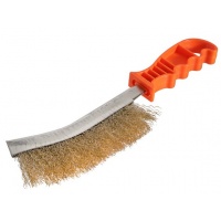 Корщетка ручная Sturm! 240 мм, латунированная щетина, пластиковая рукоятка