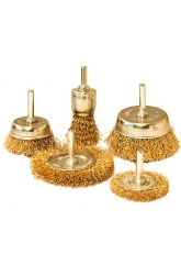 Набор корщеток-насадок для дрели 5 шт Sturm! латунированная волнистая проволока