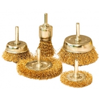 Набор корщеток-насадок для дрели 5 шт Sturm! латунированная волнистая проволока