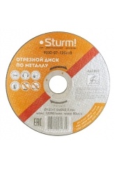 Диск отрезной по металлу 125x1.0x22.22 Sturm!