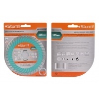 Диск алмазный турбо волна 125х22 по бетону, сухая/влажная резка Sturm!