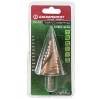 Сверло ступенчатое по металлу Боекомплект 6-36мм, шаг 3мм, спираль