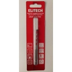 Сверло универсальное ELITECH Multi Construction 6х95 мм