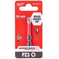 Бита Milwaukee Shockwave Impact Duty PZ3, 50 мм, 1шт