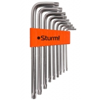 Набор ключей Sturm! TORX Cr-V 9шт, T9-T50, длинные, пластиковый кейс