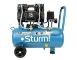 Компрессор безмасляный Sturm! AC93224OL 1,5кВт, 240 л/мин,ресивер 24л., бесшумный, "профи"