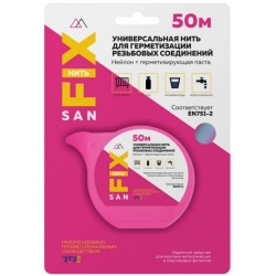Нить для герметизации резьбы Sanfix 50м бокс, блистер