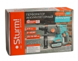 Аккумуляторный перфоратор Sturm!, 18В,1BatterySystem, 2.5Дж, 3реж,24мм,без АКБ и ЗУ, короб