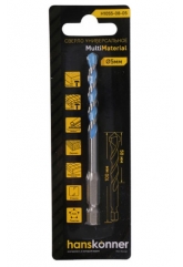 Сверло универсальное Hanskonner 5х100 мм, твердосплавная напайка, шестиганный.хвостовик
