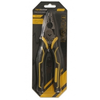 Пассатижи 175мм, эксцентриковый шарнир,+30% к силе реза, TPR рукоятки, Hanskonner