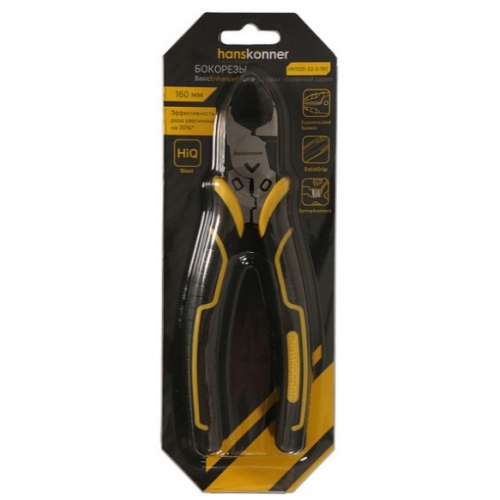 Бокорезы 160мм, эксцентриковый шарнир, +30% к силе реза, СrV, TPR рукоятки Hanskonner купить в интернет магазине Санрай73