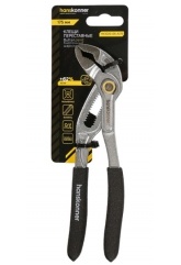Клещи переставные 175мм, CrV, кнопочный шарнир, раскр. губ. 42мм(>62%), hanskonner