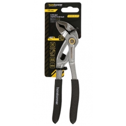 Клещи переставные 175мм, CrV, кнопочный шарнир, раскр. губ. 42мм(>62%), hanskonner