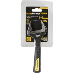 Ключ разводной 150 мм, усиленные тонкие губки, обрезиненная рукоятка, Hanskonner