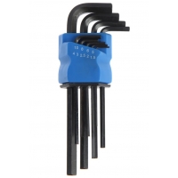 Набор ключей шестигранных Тундра black, удлиненных, CrV, 1.5 - 10 мм, 9 шт