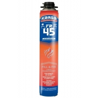 Пена монтажная Krass Professional FR V45 огнестойкая, пистолетная, до 45л, 750мл