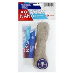Комплект Паста уплотнительная Aquaflax NANO тюбик 80 гр. + лен 20 гр.