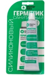 Герметик силиконовый санитарный MasterTeks PM прозрачный, 80 мл