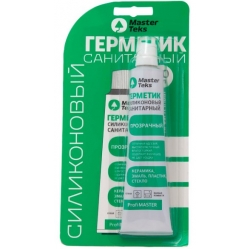 Герметик силиконовый санитарный MasterTeks PM прозрачный, 80 мл