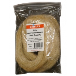 Лен сантехнический Uniflax чесаный моченцовый 100 грамм, пакет