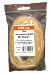 Лен сантехнический Uniflax чесаный моченцовый 20 грамм, пакет