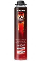 Пена монтажная Zigger PF Ffirestop огнестойкая, пистолетная, до 65л, 750мл, 910г