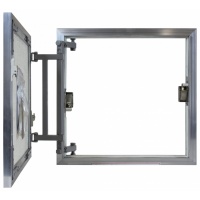Люк ревизионный под плитку Luker АЛ-КР 30х40 см, распашная дверца, нажимной, алюминиевый