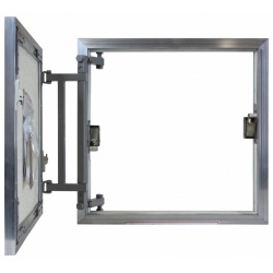 Люк ревизионный под плитку Luker АЛ-КР 70х40 см, распашная дверца, нажимной, алюминиевый