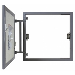 Люк ревизионный под плитку Luker К 70х30 см, распашная дверца, нажимной, стальной