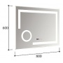 Зеркало с LED-подсветкой MELANA-8060 подогрев/часы/космет.зеркало MLN-LED091