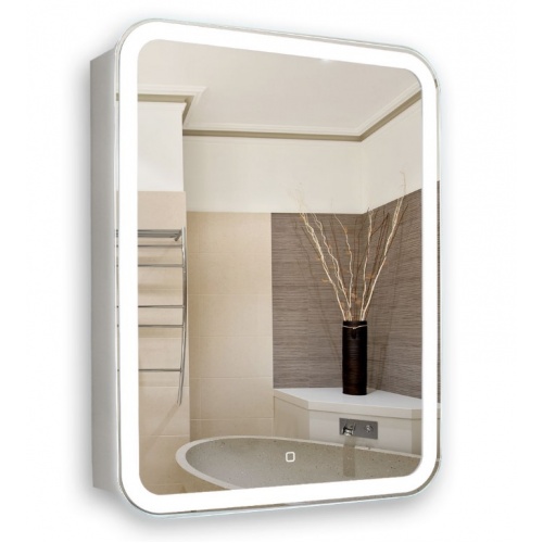 Зеркало-шкаф AZARIO Фиджи 50, белый, LED-подсветка, сенсорный выключатель купить в интернет магазине Санрай73