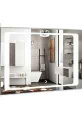 Зеркало AZARIO Фортуна 800х600, LED-подсветка с диммером, сенсорный выключатель