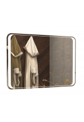 Зеркало AZARIO Valeria 800х600, влагостойкое, c подсветкой и диммером