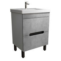 Тумба для ванной Mixline Честер 60 Бетон под умывальник Грэйс 60 (ПВХ) NEW