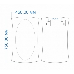 Зеркало Mixline Мила 450х750 гравировка