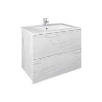 Тумба Sanflor Чикаго 65 дуб крафт белый с умывальником Piano 65