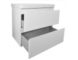 Комплект Azario тумба Мила 80 810х470х670 подвесная с раковиной Monte tx 80, белый матовый