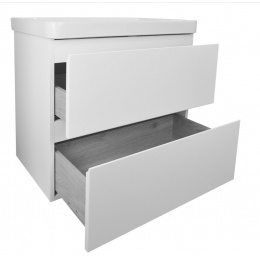 Комплект Azario тумба Мила 80 810х470х670 подвесная с раковиной Monte tx 80, белый матовый