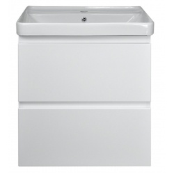 Комплект Azario тумба Мила 60 600х460х670 подвесная с раковиной Monte tx 60, белый матовый